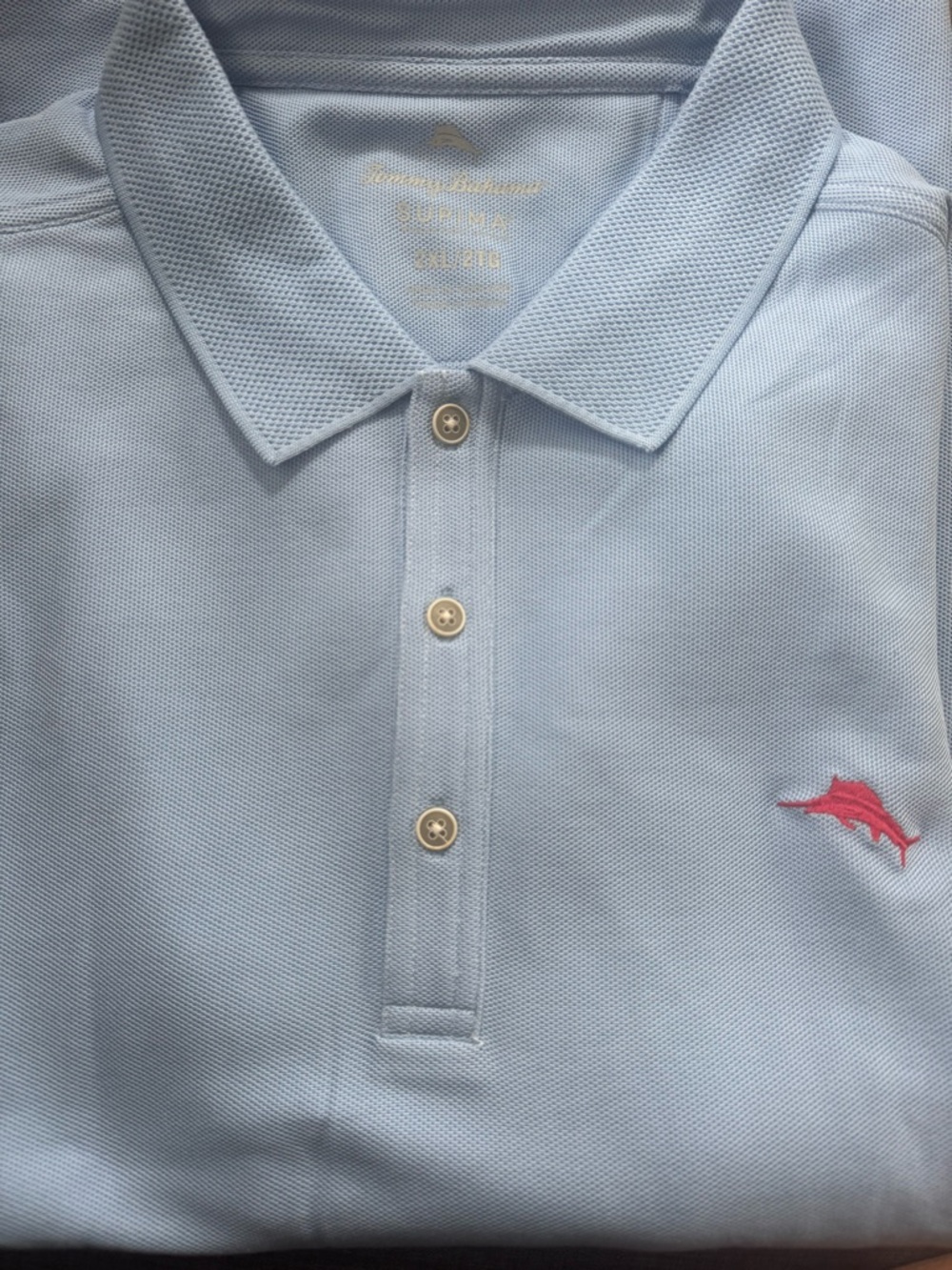 Tommy Bahama Supima Polo Light Blue Size 2XL EUC